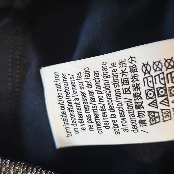 PINK Black Sparkly Leggings Size M - Picture 6 of 7